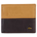 Two-tone Dark Brown/Camel Tan Leather Wallet w/Cross Badge - Morning Star Christian Bookstores