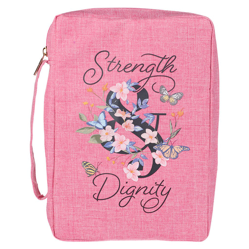 STRENGTH & DIGNITY PINK VALUE BIBLE COVER LG - Morning Star Christian Bookstores