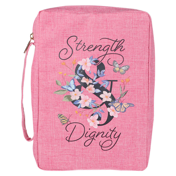 STRENGTH & DIGNITY PINK VALUE BIBLE COVER LG - Morning Star Christian Bookstores