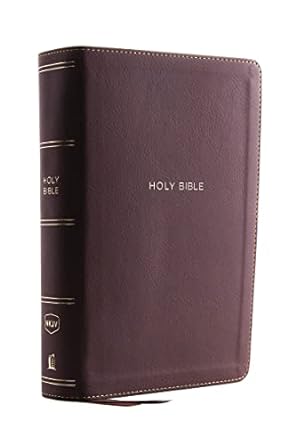 NKJV, Single-Column Reference Bible, Leathersoft, Mahogany, Comfort Print