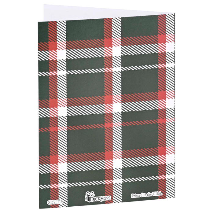 Christmas Money Card Wreath Plaid Set