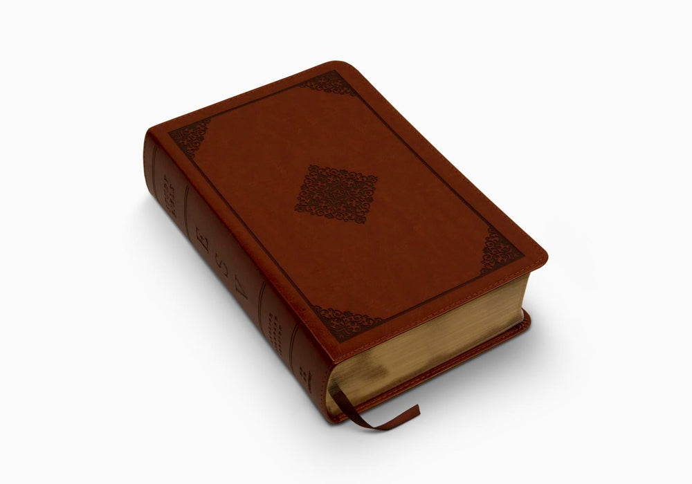ESV Study Bible, Personal Size, TruTone®, Saddle, Ornament Design