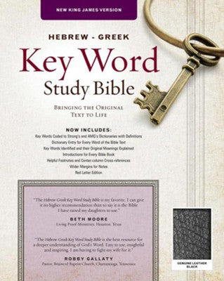 NKJV HEBRREW/GREEK KEY WORD STUDY BIBLE BLACK GEN LTHR