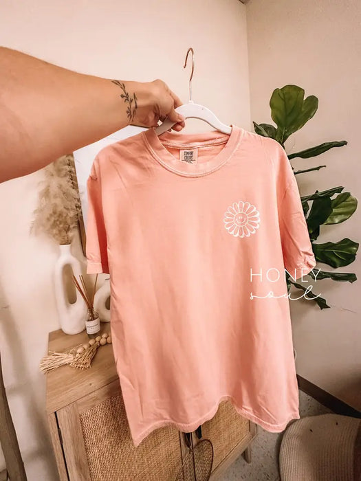 Original Turn Your Worries Into Prayers Graphic Summer Tee - Peachy