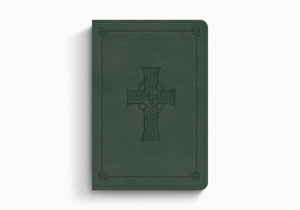 ESV Value Large Print Compact Bible (Trutone, Quiet Forest, Celtic Cross Design)