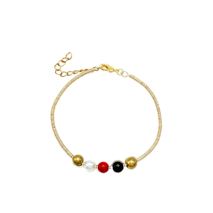 His-Story Gold and Colorful Majorca Bangle Bracelet - Morning Star Christian Bookstores