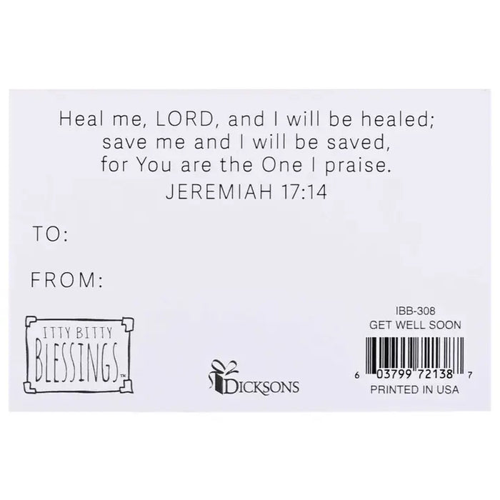 Itty Bitty Card Get Well Jeremiah 17:14