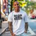 Iron Sharpens Iron Bible Verse Christian T-Shirt - White - Morning Star Christian Bookstores