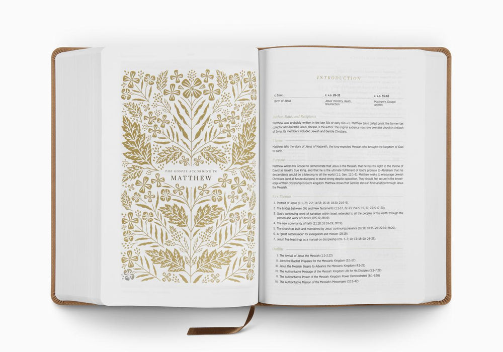 ESV Women's Study Bible, TruTone®, Nubuck Caramel, 1 Chronicles 16:34 Design
