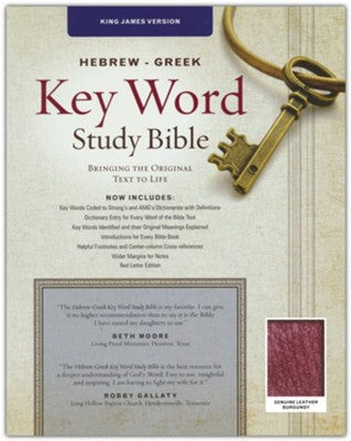 KJV HEBREW-GREEK KEY WORD STUDY - BURG GEN LTHR