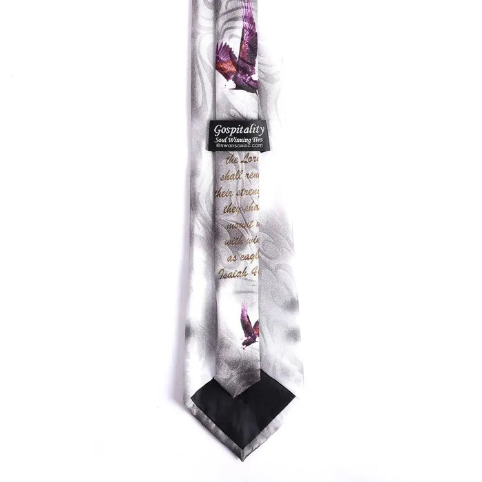 Tie Polyester - Isaiah 40:31 Eagles - Grey