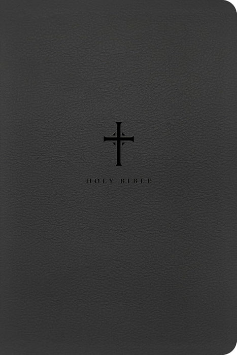 NLT Large Print Premium Value Thinline Bible, Filament-Enabled Edition LeatherLike, Black Cross