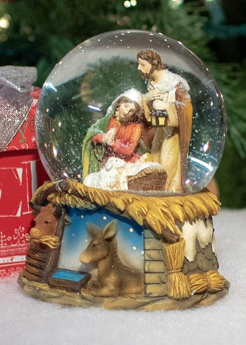 Christmas Holy Family Water Globe