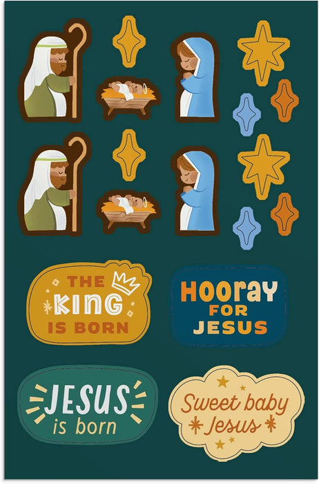 BOXED CHRISTMAS CARDS: Nativity Sticker Card pk/8