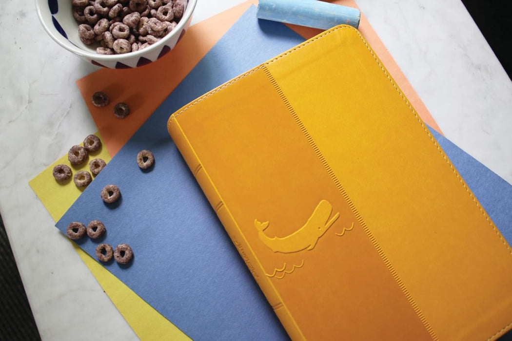 NIrV Illustrated Bible-Leathersoft Yellow - Morning Star Christian Bookstores