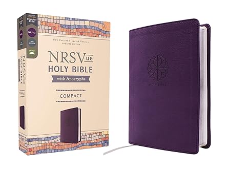 NRSVue, Holy Bible with Apocrypha, Compact, Leathersoft, Purple, Comfort Print - Morning Star Christian Bookstores