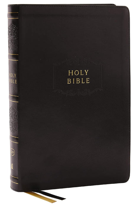 KJV Holy Bible, Center-Column Reference Bible, Leather soft, Black