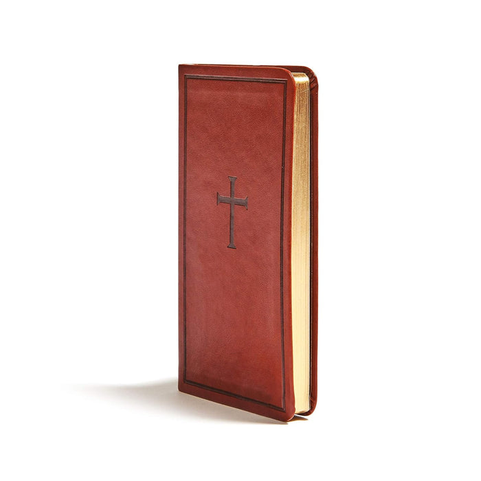 CSB Single-Column Pocket New Testament, Brown LeatherTouch