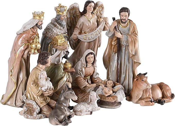 Nativity Holy Family Gloria Angel Animal