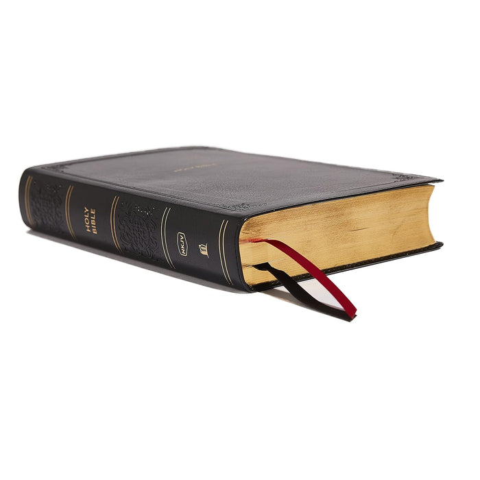 NKJV EOV Ref Bible Pers Size Lg Print Leathersoft Black End of Verse; Red Letter Edition, Comfort Print