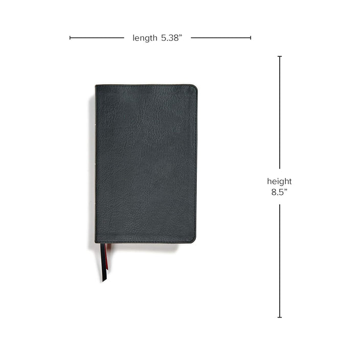 CSB SINGLE-COLUMN PERSONAL SIZE BIBLE BLACK LEATHERTOUCH