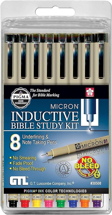 Pigma Micron Inductive Bible Study Kit - 8pc
