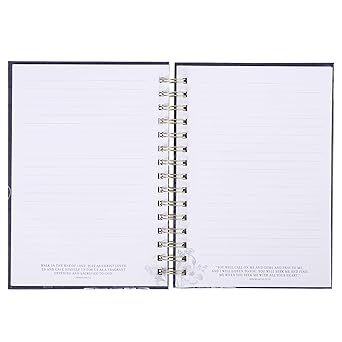 Grace Blue Floral Wire Bound Journal - Morning Star Christian Bookstores