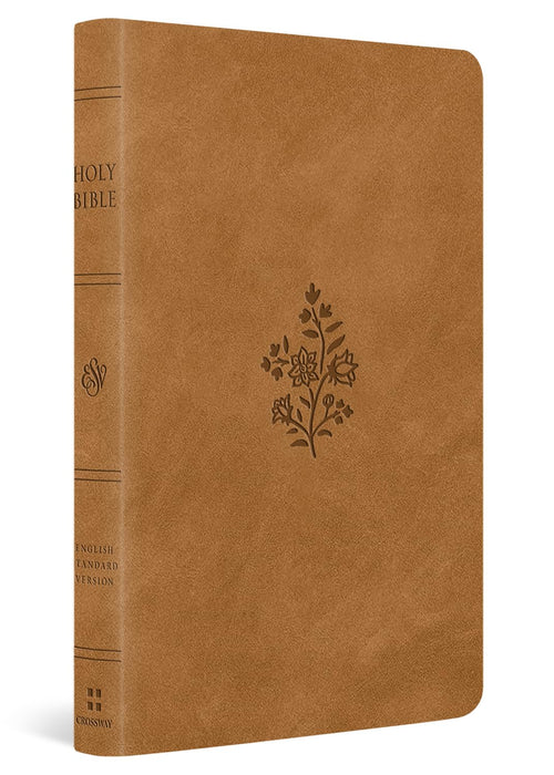 ESV Large Print Value Thinline Bible (TruTone, Nubuck Caramel, Wildflower Design)