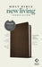 NLT Premium Value Thinline Bible/Filament Enabled-Dark Brown Cross Leatherlike - Morning Star Christian Bookstores