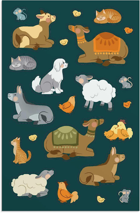 BOXED CHRISTMAS CARDS: Nativity Sticker Card pk/8