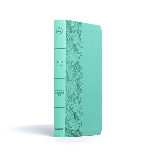 CSB Large Print Thinline Bible, Light Teal Leathertouch, Value Edition - Morning Star Christian Bookstores