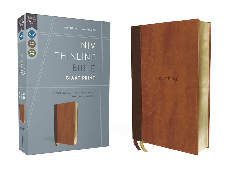NIV THINLINE GIANT PRINT - BROWN - Morning Star Christian Bookstores