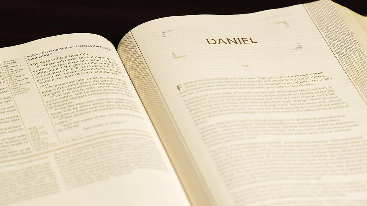 NIV, The Grace and Truth Study Bible, Leathersoft, Navy, Red Letter, Thumb Indexed, Comfort Print - Morning Star Christian Bookstores