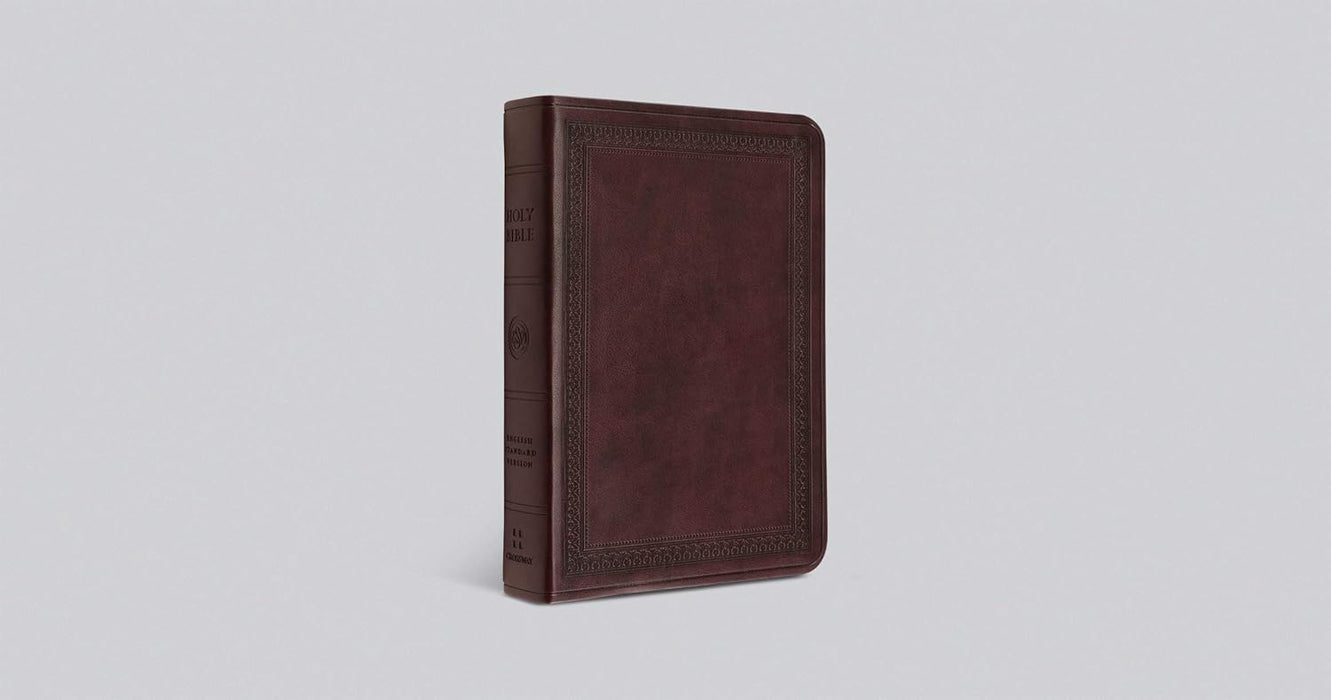 ESV Value Large Print Compact Bible (TruTone, Mahogany, Border Design)