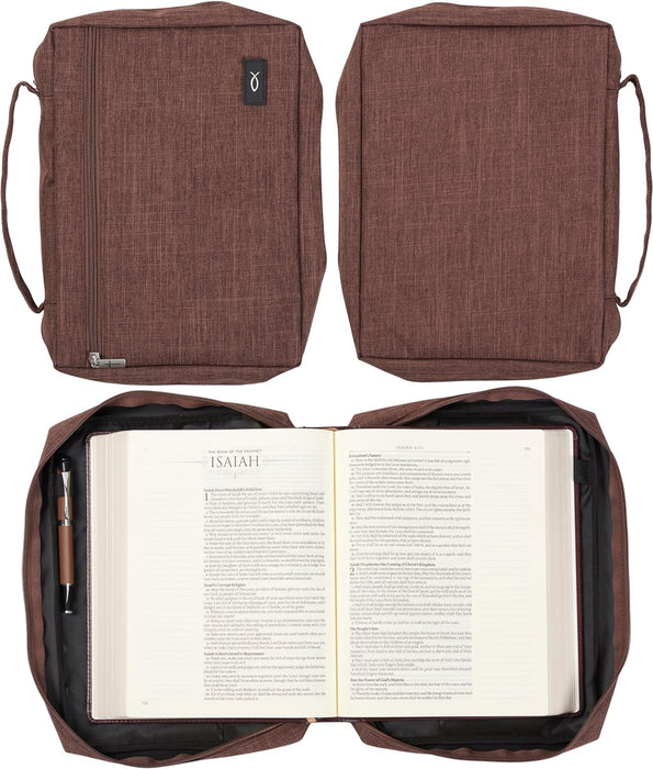 Value Bible Cover Canvas Rust SM - Morning Star Christian Bookstores