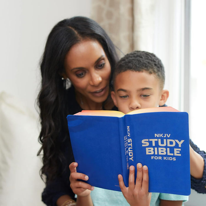 NKJV STUDY BIBLE FOR KIDS BLUE LEATHERLIKE