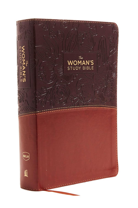 NKJV WOMAN'S STUDY BIBLE LEATHERSOFT BROWN/BURGUNDY