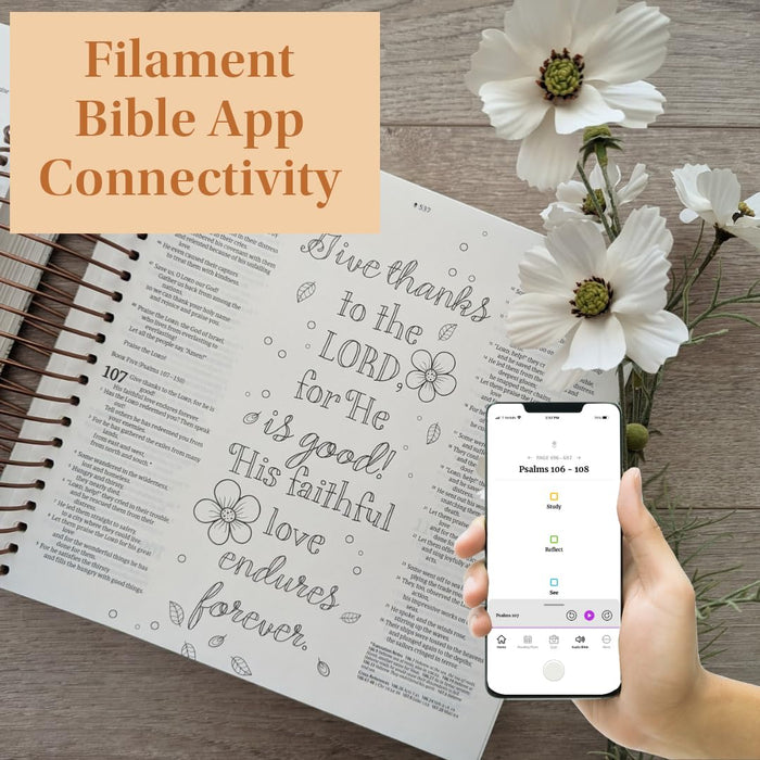 NLT DaySpring Inspire Illustrating Bible, Filament Mint Floral