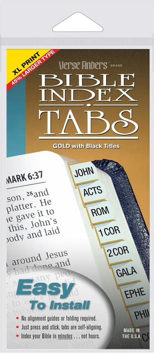 Gold XL Print Verse Finders Bible Tabs