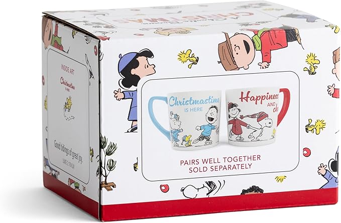 Christmas is Here Charlie Brown Mug-Blue