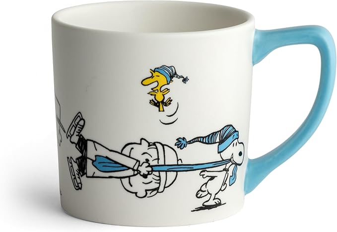 Christmas is Here Charlie Brown Mug-Blue