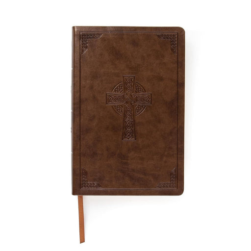 CSB LG PRINT PER SIZE REF BIBLE BROWN CELTIC CROSS LEATHERTOUCH - Morning Star Christian Bookstores