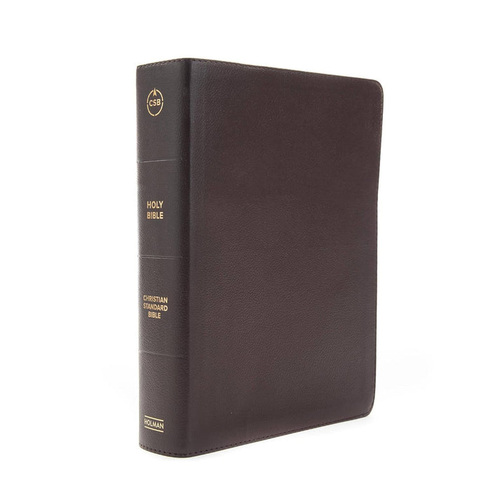 CSB STUDY BIBLE BROWN GENUINE LEATHER