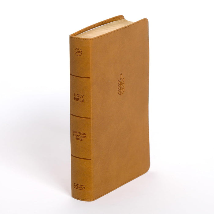 CSB Personal Size Giant Print Bible, Camel SuedeSoft LeatherTouch