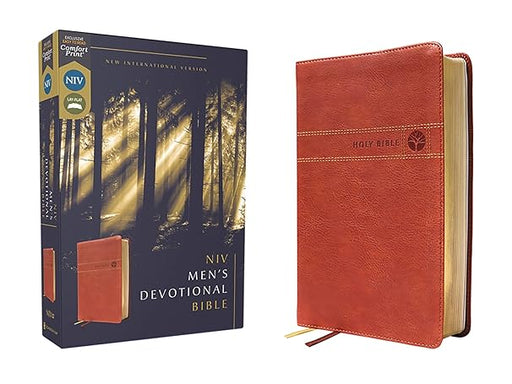 NIV Men's Devotional Bible, Brown LeatherSoft - Morning Star Christian Bookstores