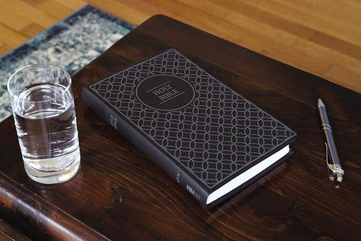 NIV, Value Thinline Bible, Leathersoft, Gray/Black, Comfort Print - Morning Star Christian Bookstores
