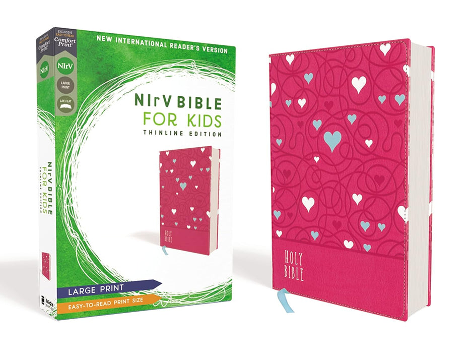 NIrV Bible for Kids Large Print Pink Leathersoft