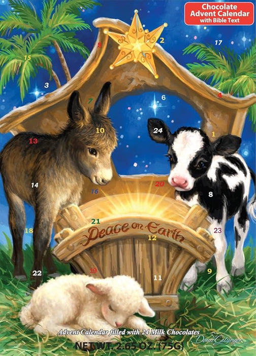 Peace on Earth Chocolate Advent Calendar - Morning Star Christian Bookstores