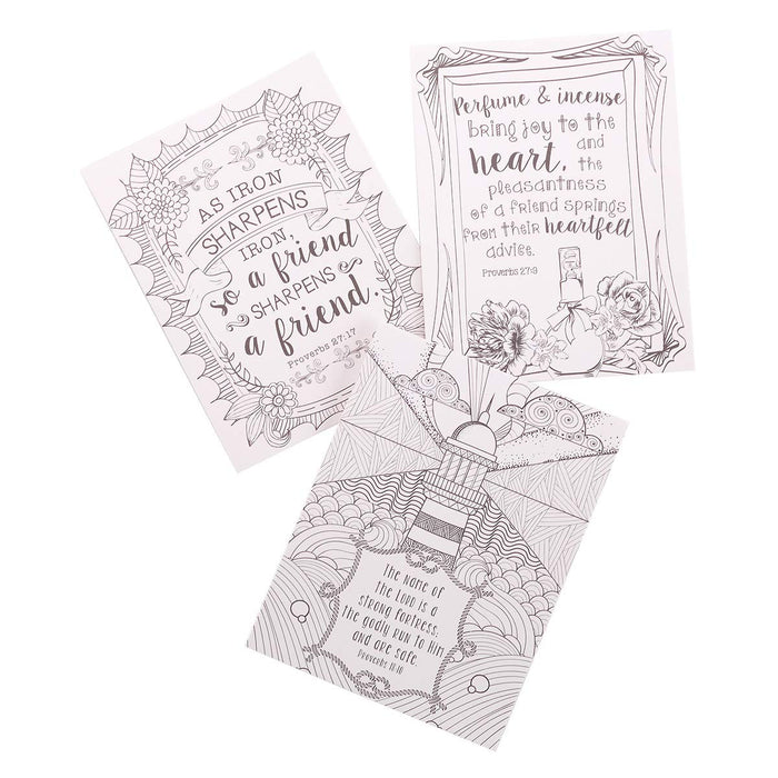 Coloring Cards: Proverbs in Color - Morning Star Christian Bookstores