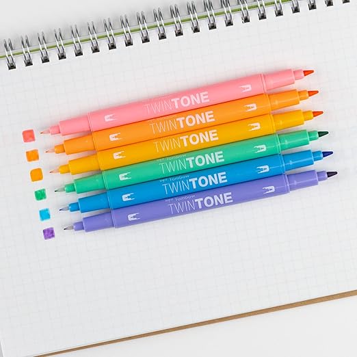 Tombow Twintone Pastel Dual-Tip Markers